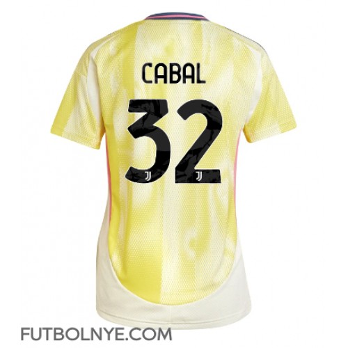 Camiseta Juventus Juan Cabal #32 Visitante Equipación para mujer 2024-25 manga corta